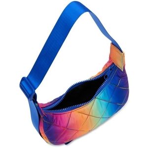 No Boundaries Women's Hands Free Quilted Mini Hobo Handbag, Ombre